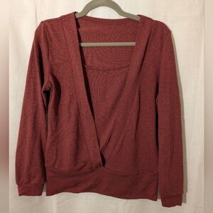 SHEIN Red V-Neck Sweater